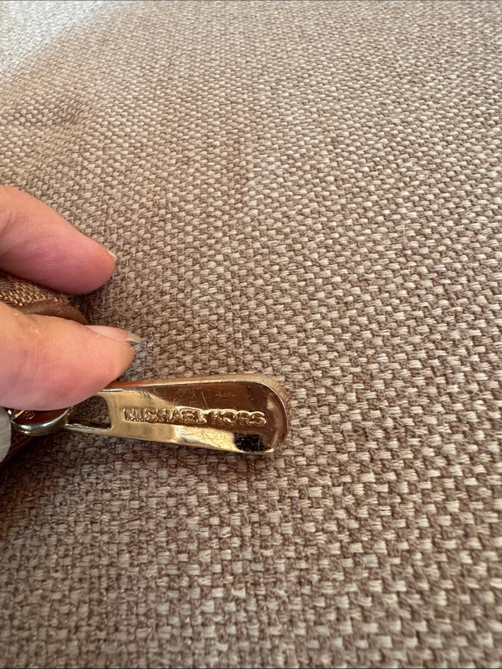 Michael Kors Brown Signature MK Zip Wallet